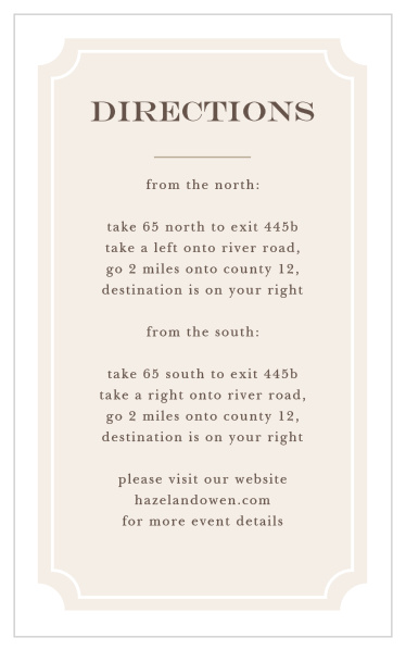 Help guests make it on time to your springtime wedding with the Sunflower Frame Direction Cards.