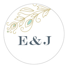 A stylized feather accents the Peacock Flourish Stickers.