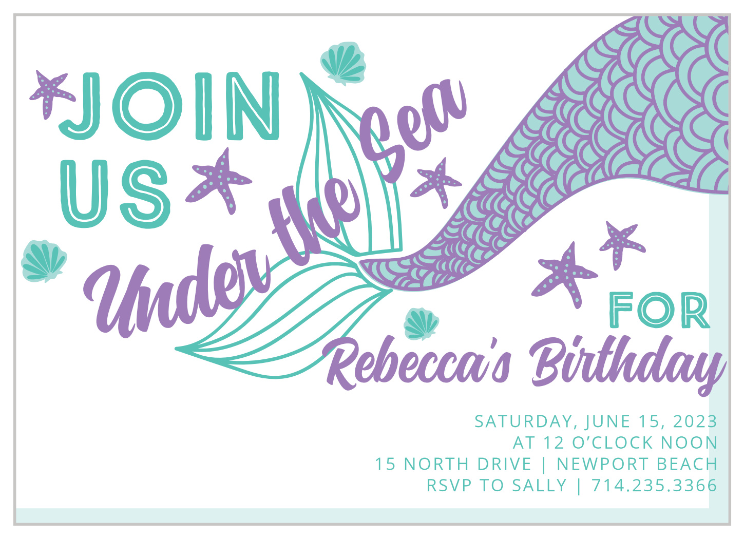 Under the Sea Children's Birthday Invitations