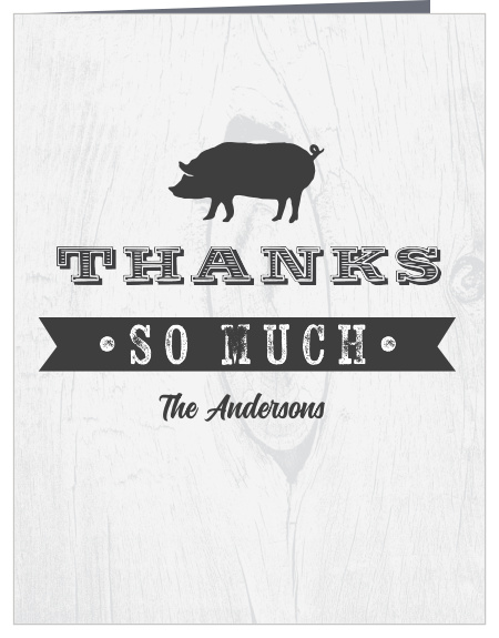 Convey your gratitude with a card to match your invites with the Backyard Barbecue Party Thank You Cards.