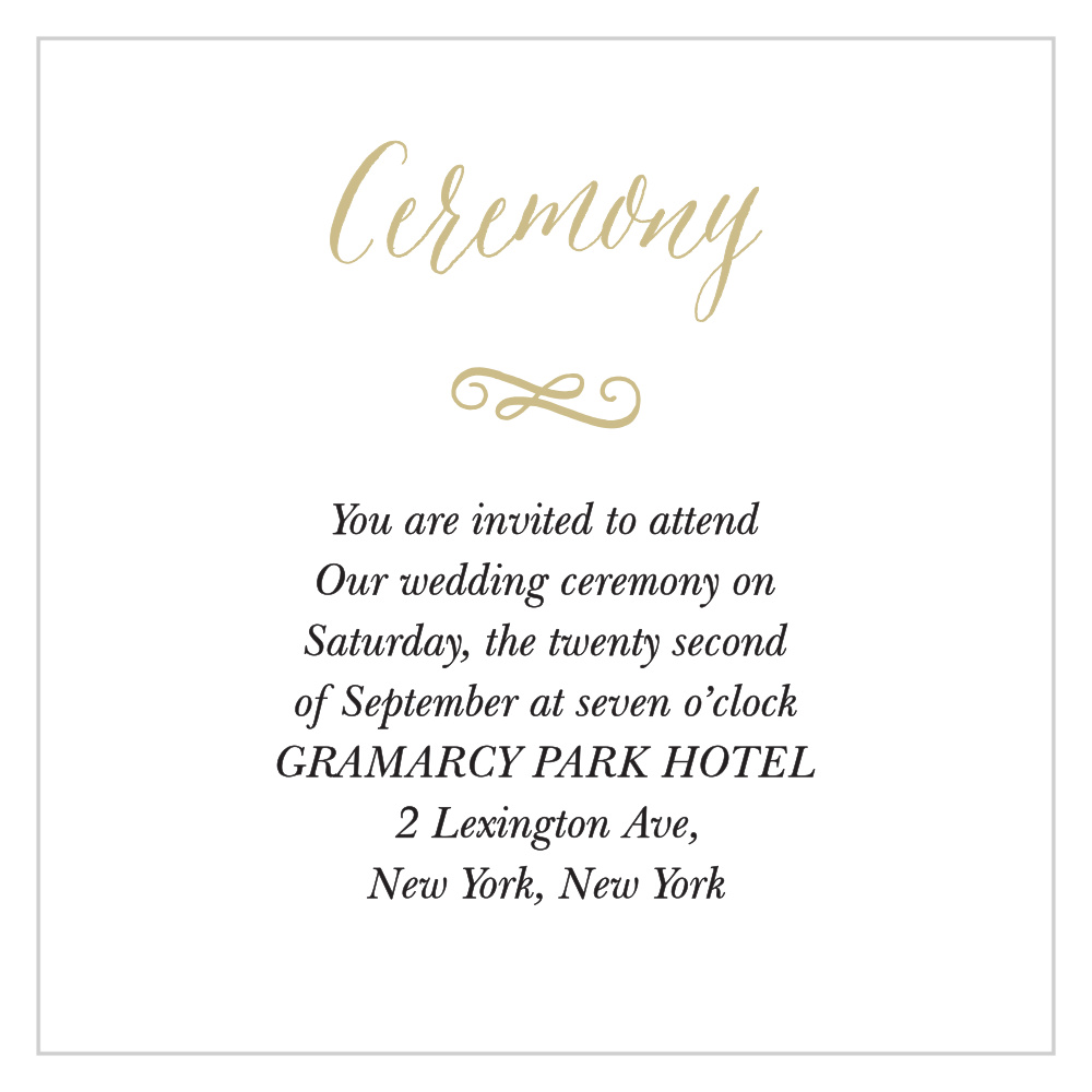 Watercolor Floral Ceremony Cards