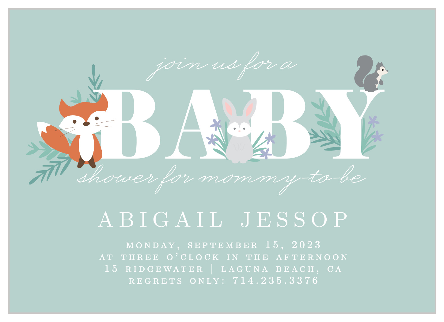 Friendly Forest Baby Shower Invitations