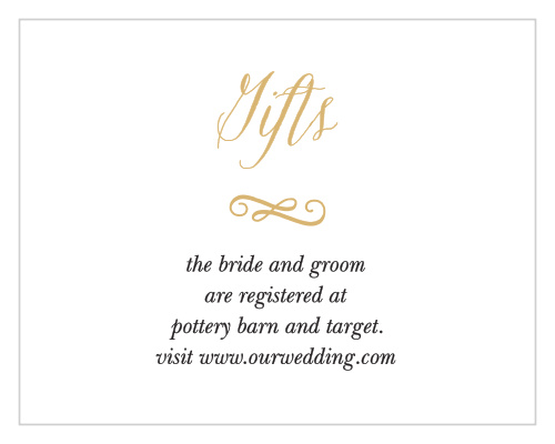 After you've created your registry, be sure to let your guests know with Watercolor Floral Foil Registry Cards.