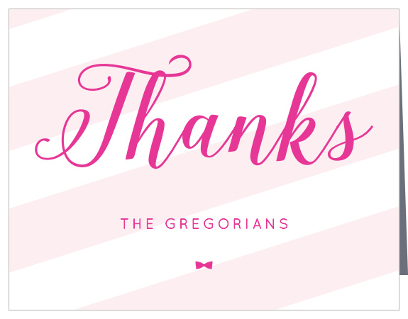 Let your guests know how much you appreciate them attending your Baby Shower with the Stunning Stripes Baby Shower Thank You Cards.