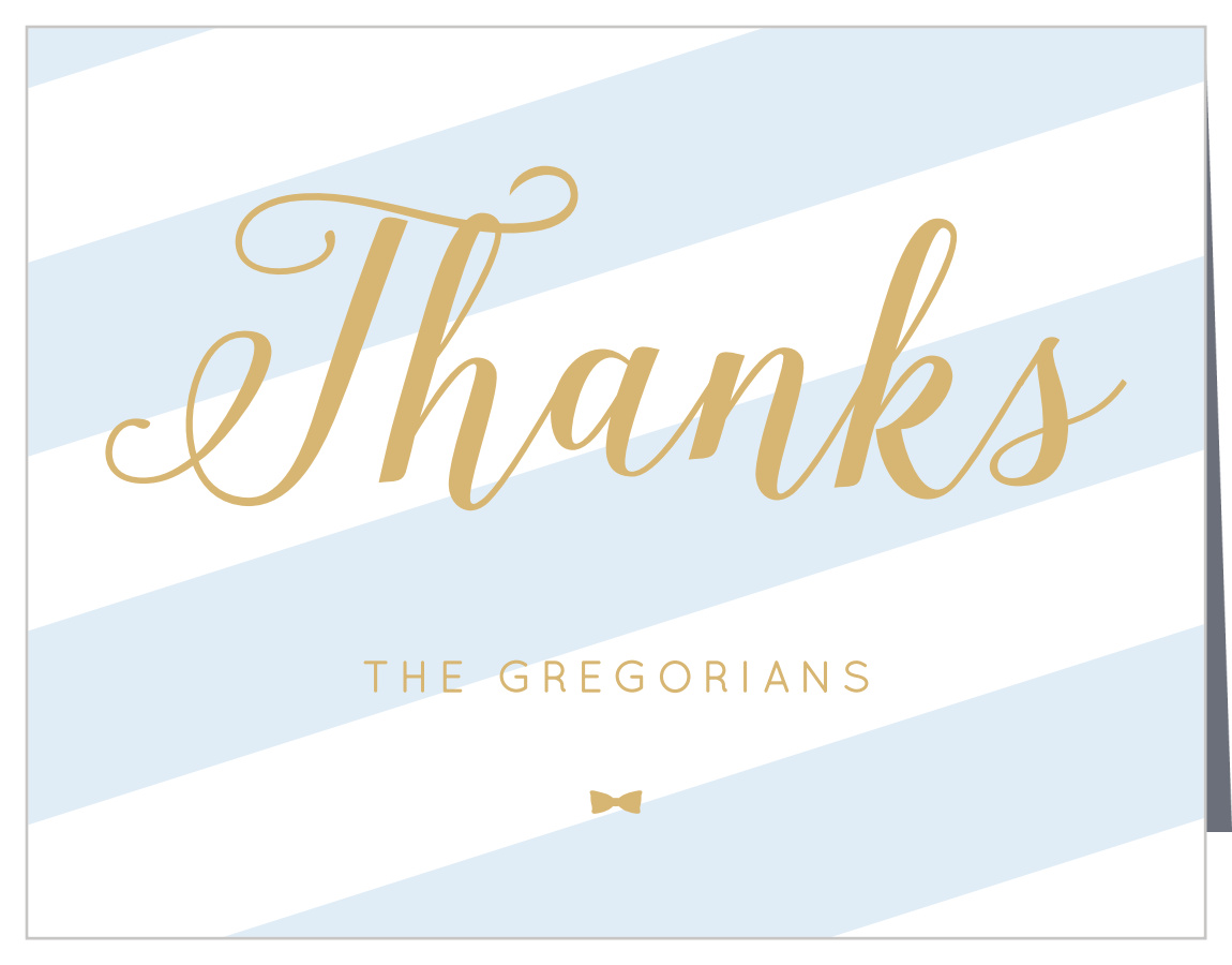 Stunning Stripes Foil Baby Shower Thank You Cards