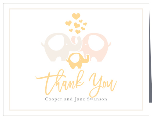 Baby Elephant Baby Shower Thank You Cards