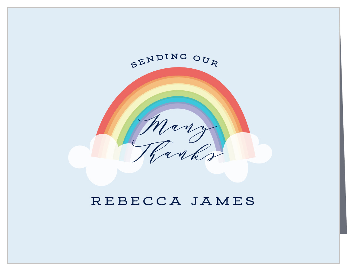 Colors of the Rainbow Baby Shower Thank You Cards