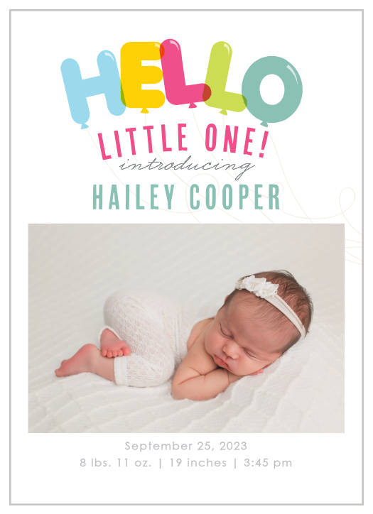 Luxury birth hot sale announcement cards