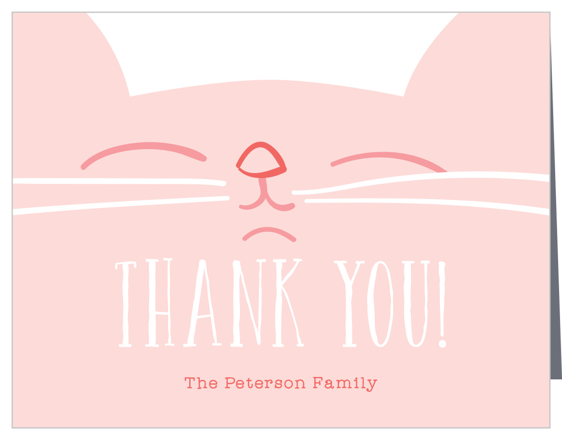 Kitty Kat Baby Shower Thank You Cards