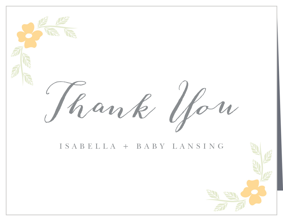 Delicate Giraffe Baby Shower Thank You Cards