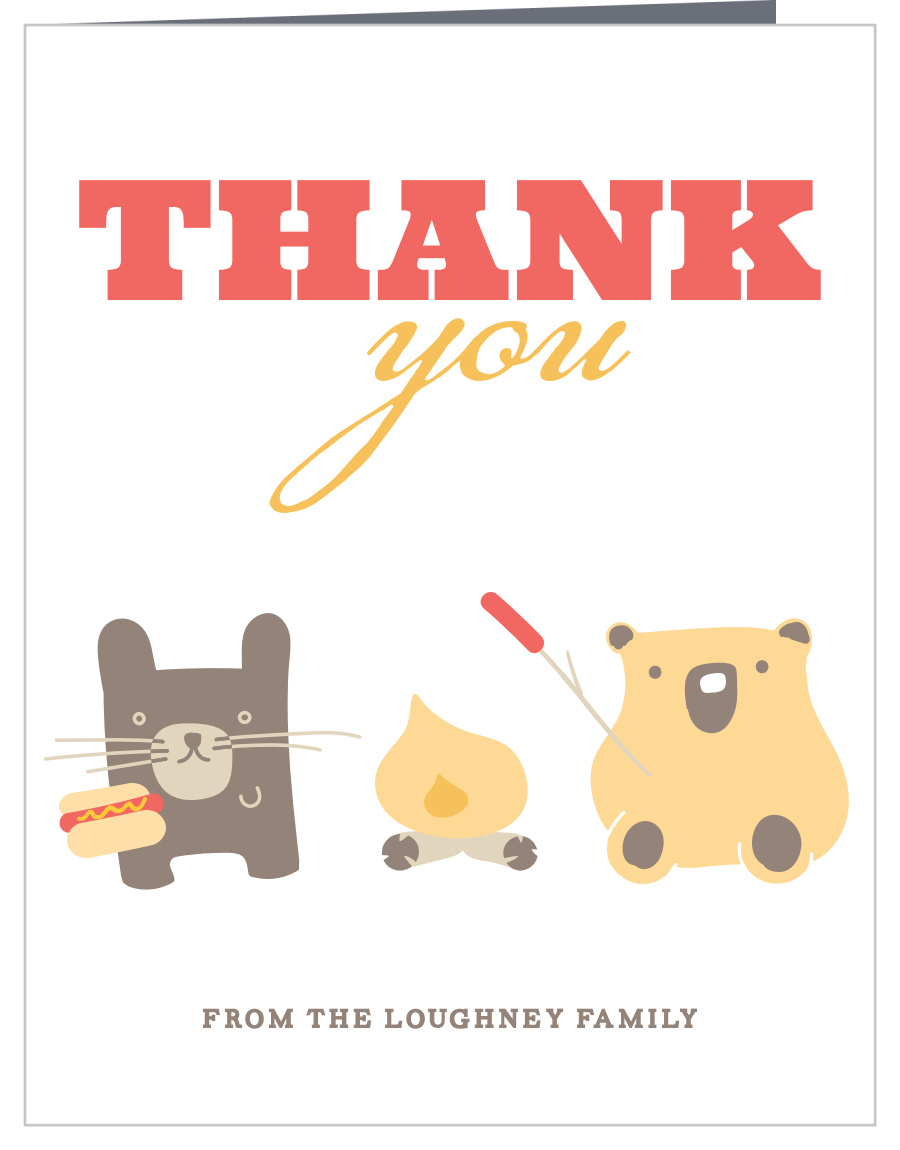 Cozy Cookout Baby Shower Thank You Cards