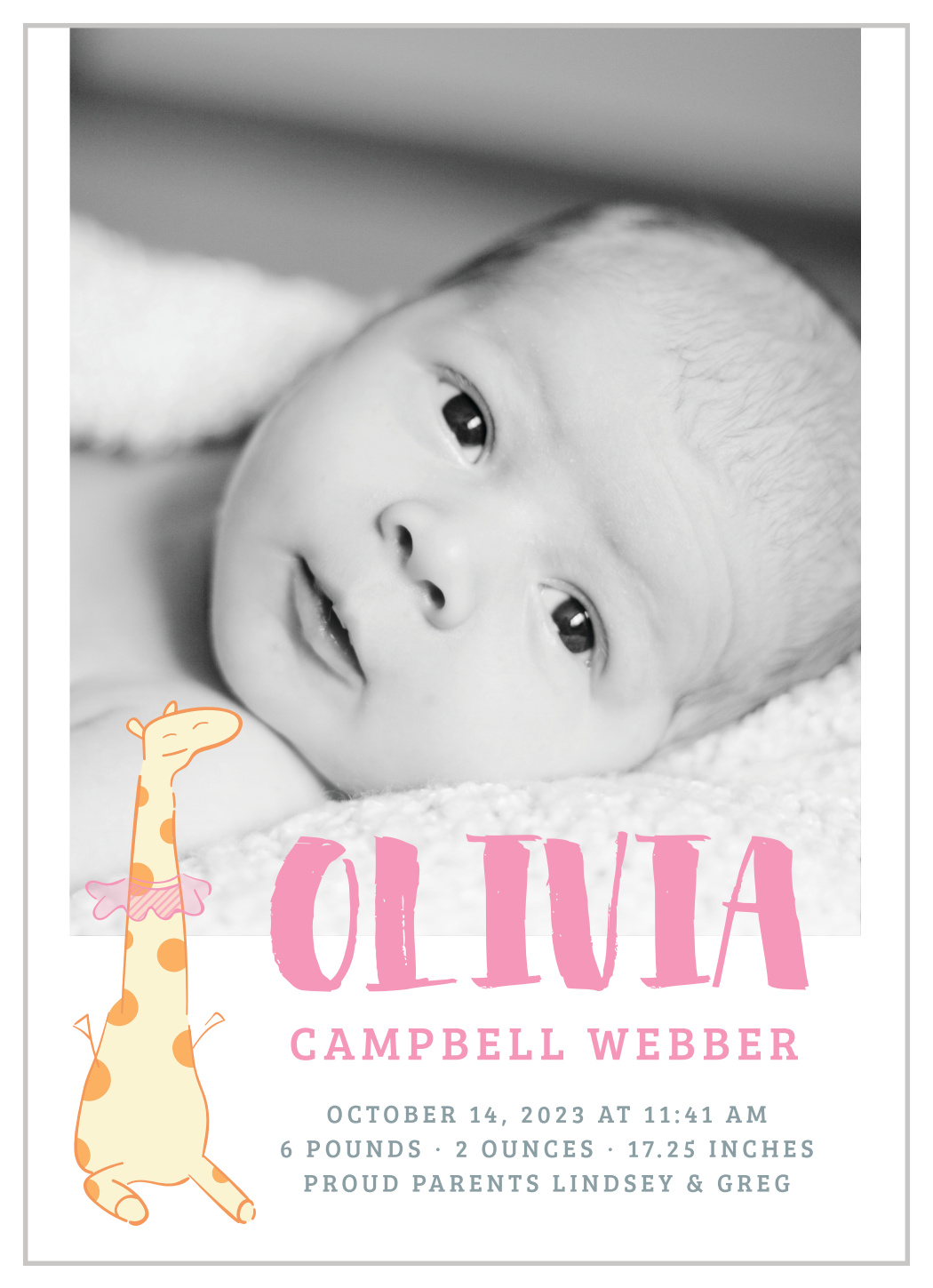 At The Zoo Birth Announcements By Basic Invite