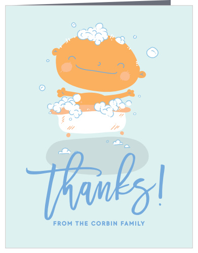 Your guests will feel the love when they receive the Scrub A Dub Baby Shower Thank You Card.