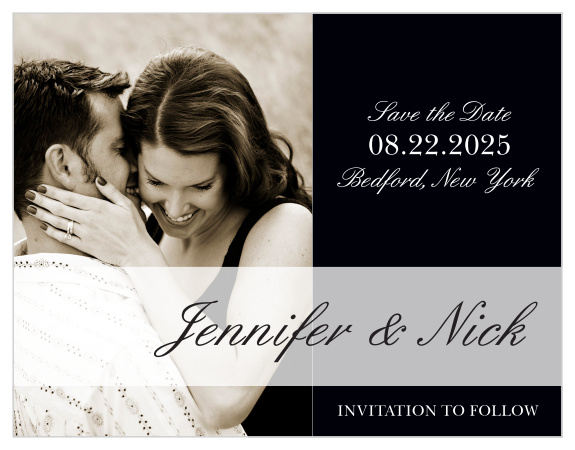 Let your love shine through to all your guests with the beautiful Forever Chic photo save-the-date magnet. Keep things simple with this beautiful modern design that makes your photo the focal point of your announcement.