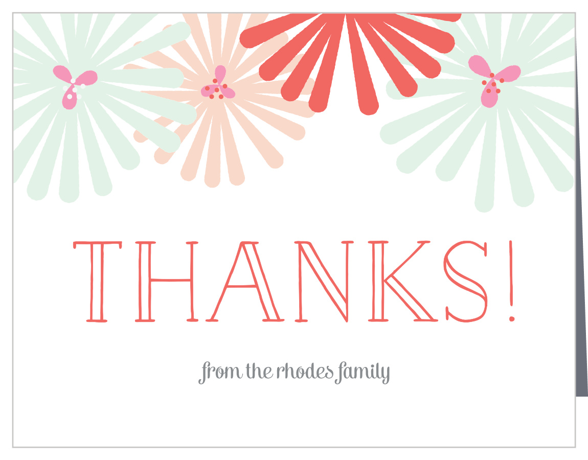 Spring Blooms Baby Shower Thank You Cards