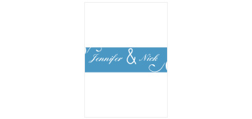 The Simple Swirls Belly Band is the perfect compliment to the Simple Swirls, or any other invitation set.