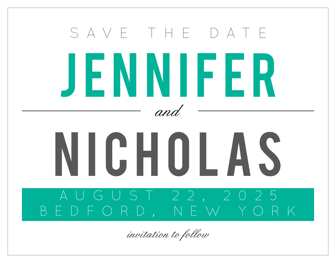 Scrolls & Scallops Save the Date Magnets