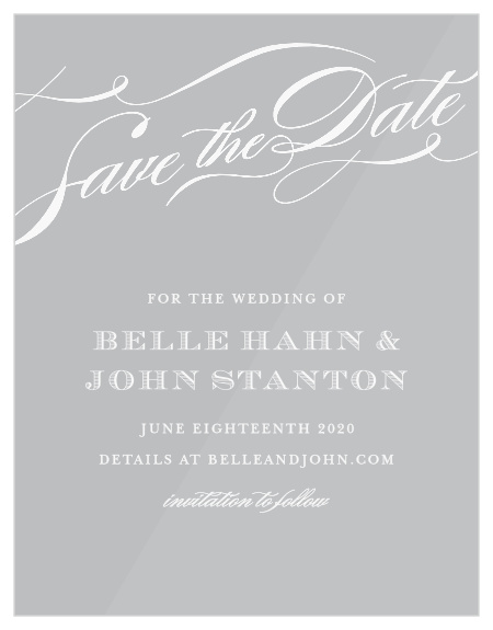 Your guests are sure to say "Oh là là!" when they receive the Cheri Clear Save-the-Date Cards for your upcoming nuptials.