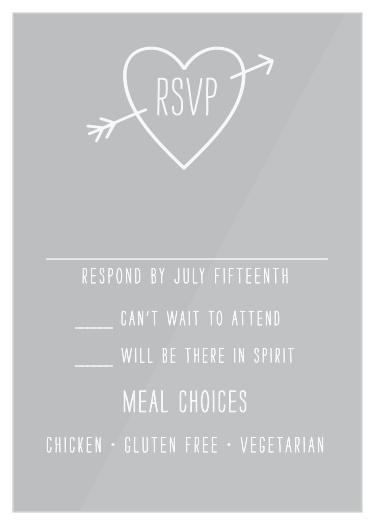 Harken back to your childhood crush with the Love Struck Clear Response Cards.