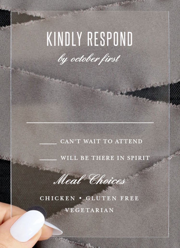 Floral Border Clear Response Cards