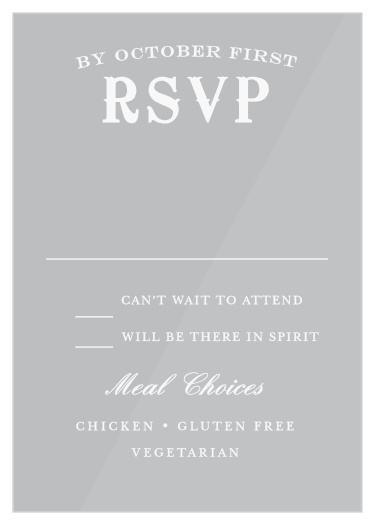 The Country Bash Clear Response Cards are the perfect way to collect guest preferences in real wild western style. 