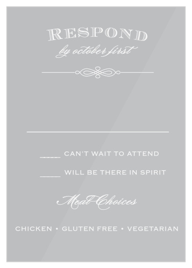 The Antique Frame Clear Response Cards mix classic and unique elements in this beautiful design.
