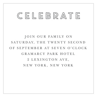 Ensure that your Bar Mitzvah reception is full of the people you love with our Chalkboard Bar Mitzvah Reception Cards. 