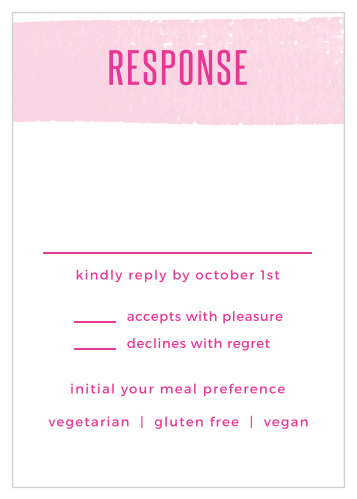 Plan for every guest with Watercolor Stripes Bat Mitzvah Response Cards.