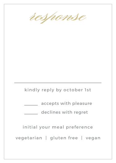 Obtain your guest's attendance by sending out this matching Golden City Bat Mitzvah Response Cards.