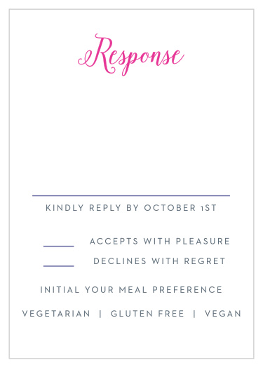 Figure out exactly who will be attending your daughter's Bat Mitzvah with these Candy Party Bat Mitzvah Response Cards, so you can be fully prepared.