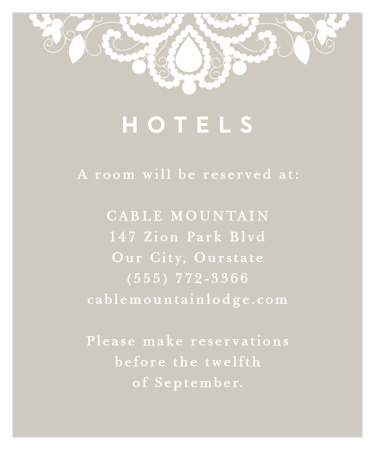 Let out-of-town family and friends know where the best local hotel is with our Old Fashioned Charm Accommodation Cards.
