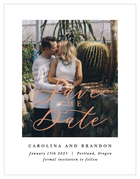 Be sure family and friends will mark their calendars for your wedding when you send out our Fading Photo Save the Date Magnets.