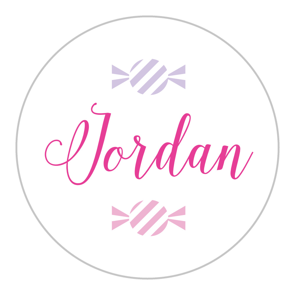 Candy Party Bat Mitzvah Stickers