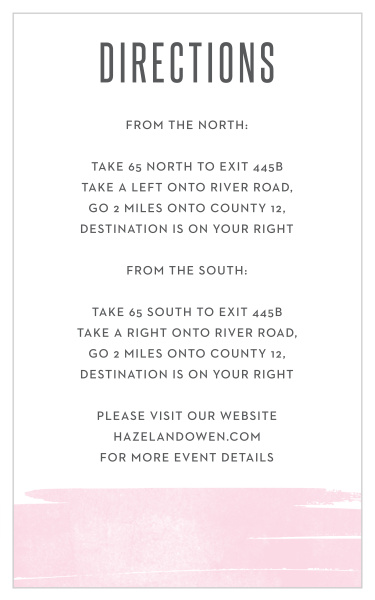 With Pleasant Paintbrush Bat Mitzvah Direction Cards, your guests can spend less time looking for you and more time with you.