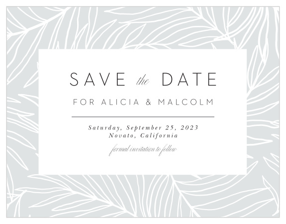 Announce your recent engagement, and upcoming wedding, with our Bordered Fun Save the Date Magnets!