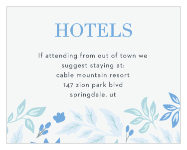 They'll appreciate your insight with Floral Star Bat Mitzvah Lodging Cards.