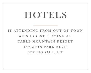 Help your guests find the best local accommodations with Thrilling Thirteen Bat Mitzvah Lodging Cards.