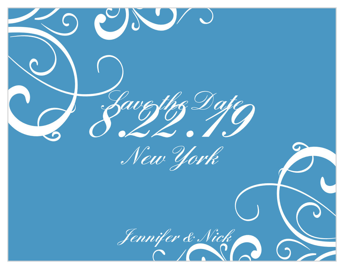 Simple Swirls Save-the-Date Magnet