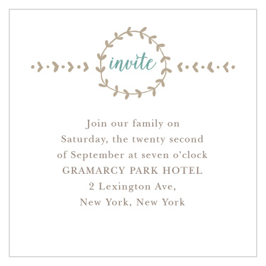 The Back to Nature Bat Mitzvah Reception Cards offer a simple, elegant way to invite guests to the big event.