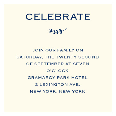 Invite guests to your ceremony with the Lovely Lettering Bat Mitzvah Ceremony Cards.