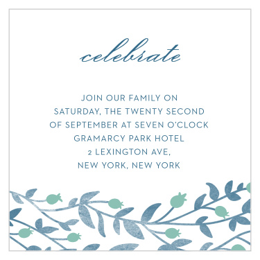 Add additional event information with the Vintage Vines Ceremony Cards.