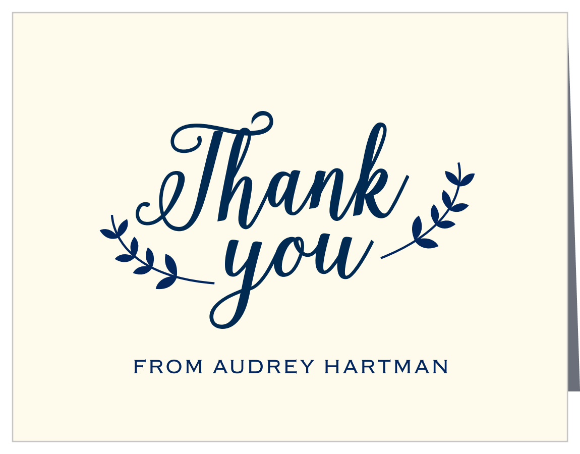 Lovely Lettering Bat Mitzvah Thank You Cards