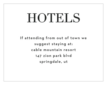 Do your guests know where to stay? Make sure they do with the Bold Names Bat Mitzvah Lodging Cards.