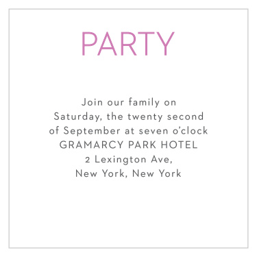 No matter what, there are always those handful of special people you want at your ceremony. Make sure they get the message with the beautifully Colorful Names Bat Mitzvah Reception Cards.