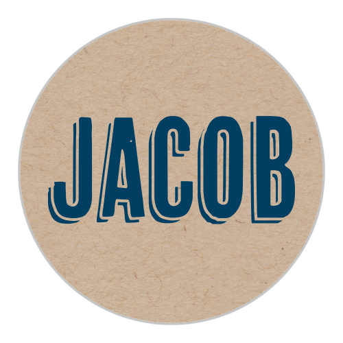 Add your name to the simple but warm design of the Rustic Kraft Bar Mitzvah Stickers. 