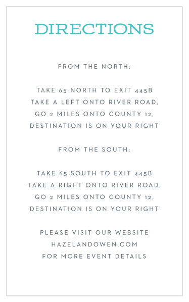 Don't send your guests out looking for your son's Bar Mitzvah without these Candy Party Bar Mitzvah Direction Cards.