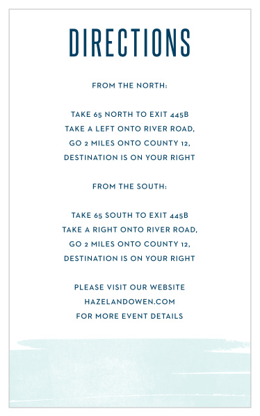 With Pleasant Paintbrush Bar Mitzvah Direction Cards, your guests can spend less time looking for you and more time with you.