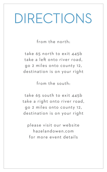 Use the Colorful Names Bar Mitzvah Direction Cards as a thoughtful way to ensure guests find your venue.