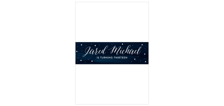 Starry Night Bar Mitzvah Belly Bands