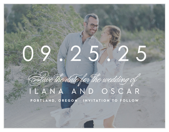 Announce your recent engagement, and upcoming wedding, with our lovely Opaque Love Save the Date Magnets!